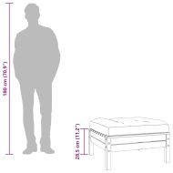 Градинска табуретка с възглавница, импрегнирано борово дърво