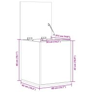 Кутия за съхранение, дъб сонома, 40x42x46 см, инженерно дърво