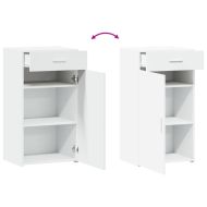 Бюфет, бял, 50x42,5x93 см, инженерно дърво