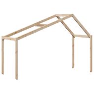 Покрив за детско легло, 203x95,5x142 см, бор масив