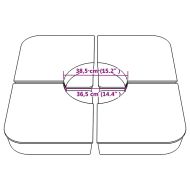 4 части Комплект основа за чадър за чадър с кръстосана 100 кг
