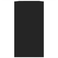 Долен шкаф за мивка, черен, 63x29x55 см, инженерно дърво