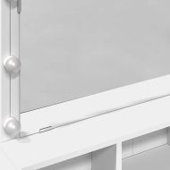 Тоалетка с LED, бяла, 80x41x134,5 см