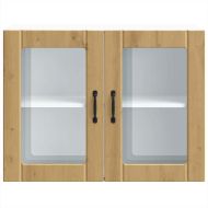 Кухненски стенен шкаф със стъклена врата Lucca дъб артизан