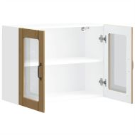 Кухненски стенен шкаф със стъклена врата Lucca дъб артизан