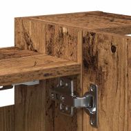 Огледален шкаф за баня от старо дърво 80x20,5x64 cm