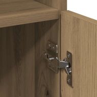 Шкаф за баня, дъб артизан, 30x30x179 см, инженерно дърво