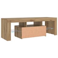 ТВ шкаф с LED осветление, 120x36,5x40 см, инженерно дърво