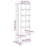 Шкафове за обувки 2 бр дъб артизан 28x27x102 см инж. дървесина