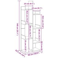 Библиотека, дъб артизан, 48x25,5x140 см, инженерно дърво