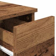 Нощно шкафче с чекмедже, старо дърво, 20x36x60 см