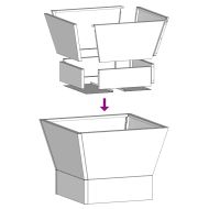 Огнище Черно 40 x 40 x 35 cm Стомана