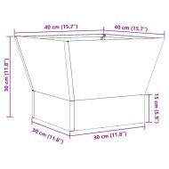 Огнище Кафяво 40 x 40 x 35 cm Стомана