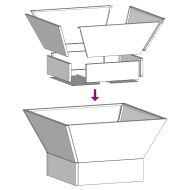 Огнище Черно 60 x 60 x 35 cm Стомана