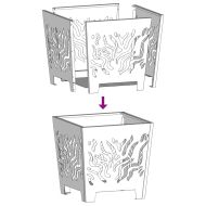 Огнище Черно 40 x 40 x 40 cm Стомана