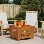 Огнище Кафяво 60 x 60 x 40 cm Стомана