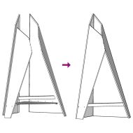 Огнище Черно 58 x 40 x 100 см Студено валцована стомана