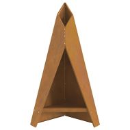 Огнище Кафяво 58 x 40 x 100 см Патинираща стомана