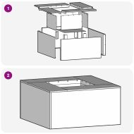 Огнище Кафяво 60 x 60 x 30 cm Стомана