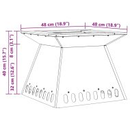 Огнище Черно 48 x 48 x 40 см Стомана