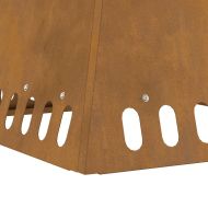 Огнище Кафяво 48 x 48 x 40 см Патинираща стомана