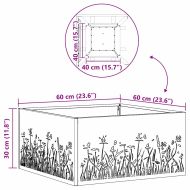 Огнище Черно 60 x 60 x 30 cm Стомана