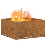 Огнище Кафяво 60 x 60 x 30 cm Стомана