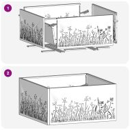 Огнище Кафяво 60 x 60 x 30 cm Стомана