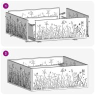 Огнище Черно 80 x 80 x 30 cm Стомана