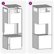 Огнище Кафяво 35 x 35 x 100 см Стомана