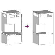 Огнище Черно 50 x 50 x 100 cm Стомана