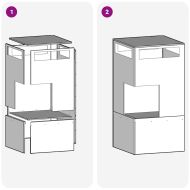 Огнище Кафяво 50 x 50 x 100 cm Стомана