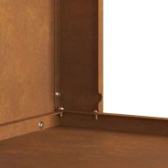 Огнище Кафяво 60 x 40 x 96 см Стомана