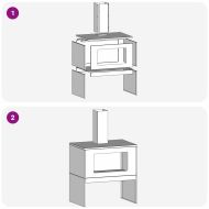 Огнище Кафяво 60 x 40 x 96 см Стомана