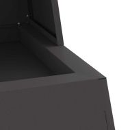 Огнище Черно 60 x 35 x 100 см Стомана