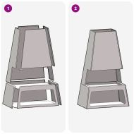 Огнище Черно 60 x 35 x 100 см Стомана
