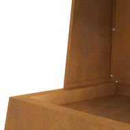 Огнище Кафяво 60 x 35 x 100 см Стомана