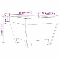 Огнище Черно 50 x 50 x 38 см Стомана