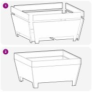 Огнище Кафяво 50 x 50 x 38 см Стомана