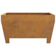 Огнище Кафяво 80 x 80 x 43 см Стомана