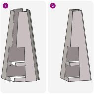 Огнище Кафяво 35 x 35 x 100 см Стомана