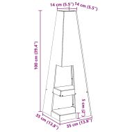 Огнище Кафяво 35 x 35 x 100 см Стомана