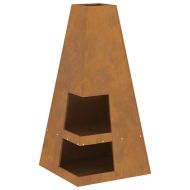 Огнище Кафяво 50 x 50 x 100 cm Стомана