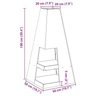Огнище Кафяво 50 x 50 x 100 cm Стомана