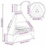 Огнище Черно 50 x 43 x 52 см Стомана