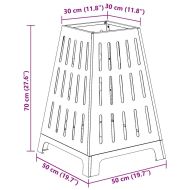 Огнище Черно 50 x 50 x 70 cm Студено валцована стомана