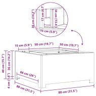 Огнище Черно 80 x 80 x 40 cm Студено валцована стомана