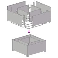Огнище Кафяво 80 x 80 x 40 cm Патинираща стомана