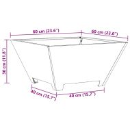 Огнище Черно 60 x 60 x 30 cm Стомана
