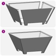 Огнище Кафяво 60 x 60 x 30 cm Стомана